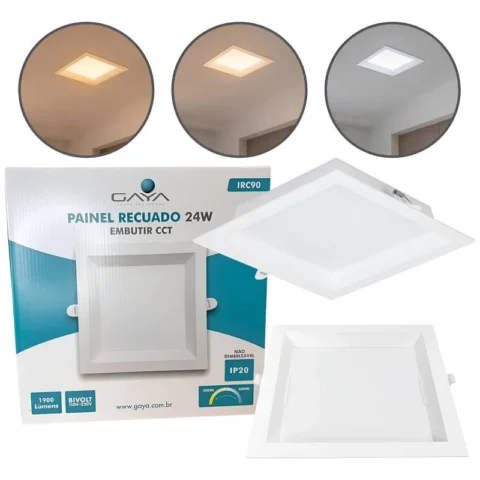 PAINEL DE LED RECUADO EMBUTIR 24W 1900LM BIVOLT