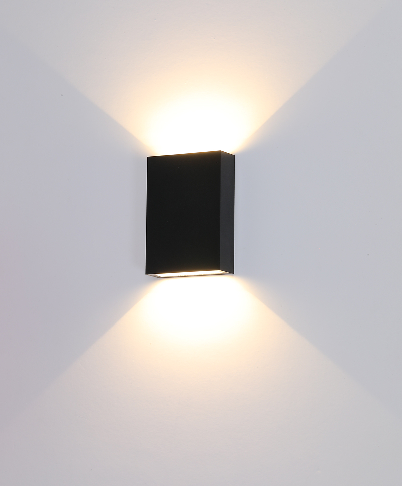 Arandela Double 4W 3000K Bivolt IP65 Preta em Policarbonato