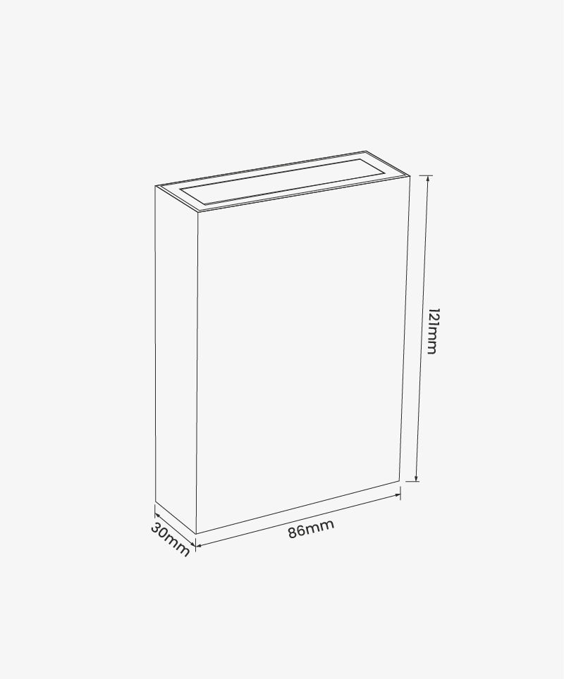 Arandela Double 4W 3000K Bivolt IP65 Preta em Policarbonato